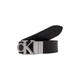 Wendegürtel CALVIN KLEIN JEANS "ROUND MONO PL REV LTHR BELT 30MM" Gr. 115, braun (schwarz, braun) Damen Gürtel