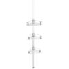Teleskopregal WENKO "Duschecke Purio", grau (silber, grau), B:35,5cm H:290cm T:19,5cm, Aluminium, Kunststoff, Regale, mit 3 verstellbaren Ablagen