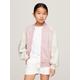 Sweatjacke TOMMY HILFIGER "HILFIGER VARSITY JACKET" Gr. 5 (110), rosa (teaberry blossom) Mädchen Sweatjacken