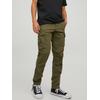 Cargohose JACK & JONES "STACE TUCKER", Herren, Gr. 30, Länge 30, grün (olive night), Web, Obermaterial: 97% Baumwolle, 3% Elasthan, unifarben, modisch, normal normal, Hosen