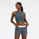 New Balance Women's NB Sleek Race Day Fitted Tank in Grey Poly Knit, size X-Small