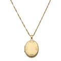 9ct Yellow Gold Locket Pendant & Chain Necklace