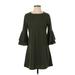 Boohoo Casual Dress - A-Line: Green Solid Dresses - Women's Size 4