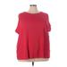 Simply Vera Vera Wang Sleeveless Top Red Crew Neck Tops - New - Women's Size 4X