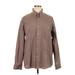 BOSS by HUGO BOSS Long Sleeve Button Down Shirt: Brown Tops - Women's Size X-Large