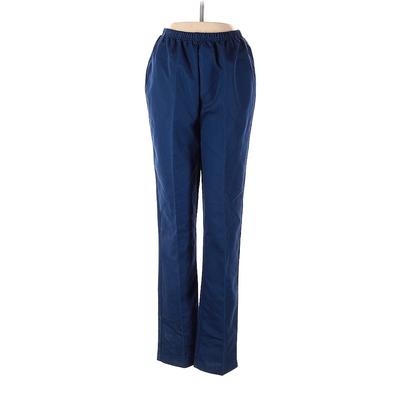 Blair Dress Pants - High Rise Straight Leg Boyfriend: Blue Bottoms - Women's Size Small