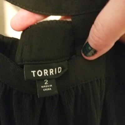 Torrid Tops | Black Torrid Top With Chest Design | Color: Black | Size: 2x