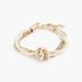 J. Crew Jewelry | J. Crew Pearl Crystal-Wrapped Knot Bracelet / Nwt | Color: Cream/Gold | Size: Os