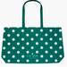 Kate Spade Bags | Kate Spade Green White Polka Dot Canvas Tote Bag | Color: Green/White | Size: Os