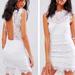 Free People Dresses | Intimately Free People Xs Bodycon Daydream White Lacey Open Back Fitted Dress | Color: White | Size: Xs