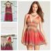 Free People Dresses | Free People Indian Summer Mini Dress Medium Nwt | Color: Orange | Size: M