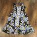 Free People Dresses | Free People Cool Tone Floral Ruffle Dress Ggg | Color: Black/Purple | Size: Sp