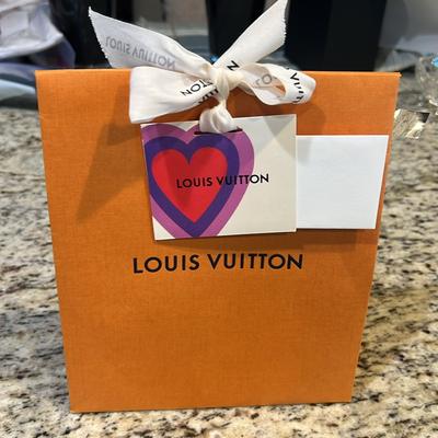 Louis Vuitton Bags | Louis Vuitton Pre Loved Gift Bag With Ribbon And Card 7.50 X 10.5 In | Color: Orange | Size: Os