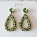 J. Crew Jewelry | J.Crew Faceted Crystal Teardrop Earrings | Color: Green | Size: Os