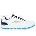 Skechers Men's GO GOLF PRO 6 SL Shoes | Size 9.0 | White/Navy | Synthetic/Textile/Metal | Arch Fit