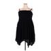 Torrid Cocktail Dress - Party Square Sleeveless: Black Print Dresses - Women's Size 4X Plus