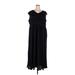 Jessica London Casual Dress - Midi V Neck Sleeveless: Black Print Dresses - Women's Size 22