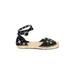 The Kooples Flats: Espadrille Wedge Summer Black Shoes - Women's Size 37 - Almond Toe