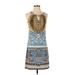 Isle By Melis Kozan Casual Dress - Mini: Blue Dresses - Women's Size Small