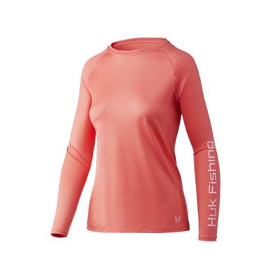 HUK Performance Fishing Pursuit Long-Sleeve Shirt - Women's Extra Large Hot Coral H6120109-684-XL