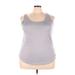 Nike Active T-Shirt: Gray Solid Activewear - Women's Size 2X-Large