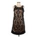 Signature by Robbie Bee Casual Dress: Black Damask Dresses - Women's Size 6