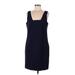 Trina Turk Casual Dress - Sheath Square Sleeveless: Blue Print Dresses - Women's Size 8