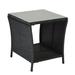 Lark Manor™ Ariabella Wicker Side Table Wicker/Rattan in Black | Outdoor Furniture | Wayfair 764E7B0C55E4472D9425D9AE5FE19E79