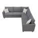 Gray Sectional - Latitude Run® 91*91" Modern Upholstered Living Room Sectional Sofa Polyester | 33.5 H x 91 W x 91 D in | Wayfair