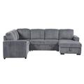 Gray Sectional - Latitude Run® Modular Sofa w/ Storage Chaise Lounge Corduroy | 36.6 H x 116.5 W x 90.6 D in | Wayfair