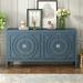 Latitude Run® Retro Sideboard door w/ Circular Groove Design Wood in Blue | 32 H x 60 W x 16 D in | Wayfair 2C698225C81B425CAD87D5FAAC81626B