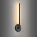Wrought Studio™ Jequarius 1-Light Dimmable LED Vanity Light, Metal in Black | 17.72 H x 4.72 W x 1.77 D in | Wayfair
