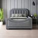 Red Barrel Studio® Keshara Daybed Upholstered, Solid Wood in Gray | 42.9 H x 41.3 W x 79.5 D in | Wayfair 586D17C43CBF4C8CB06993A726BC1B84