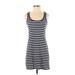 Gap Body Casual Dress - Mini Scoop Neck Sleeveless: Blue Print Dresses - Women's Size X-Small