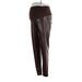 Gap - Maternity Faux Leather Pants - High Rise Skinny Leg Tapered: Brown Bottoms - Women's Size Medium