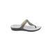 Crocs Sandals: Slip-on Wedge Casual Gray Solid Shoes - Women's Size 6 - Open Toe