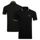 The Open BOSS Paul Curved Polo - Schwarz