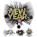 4 Pcs Gifts New Year Hair Accessories Merry Christmas Hair Clip New Year Party Hair Hoop New Year Hair Barrettes New Year Hairpin Headdress Makeup Costume Props Make up Pet Tops Toddler Miss