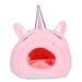 Nikou Soft Plush Pet Cave Pet Bed Small Animal Pet Winter House Home Cave for Hamster Guinea Pig Chinchilla Squirrel Hedgehog(Pink)