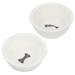 2 Pcs Pet Ceramic Bowl Double Puppy Bowls Stuff Cat Animal Food Dispenser Water Kitten Feeder