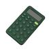 Piartly ABS Children Calculator Portable Reusable Digital Screen Display Solid Color Battery Powered Business Calculators Tools Dark Green