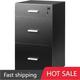 DEVAISE 3 Drawer Rolling File Cabinet with Lock Wood Filing Cabinet fits Letter / A4 Size for Home Office Black