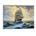 ONETECH The Proud Ship Painting By Montague Dawson Print Poster Vintage Painting Posters and Prints Canvas Paintings Wall Art Wall Decor Home Cuadros framed - 20x16 Inch