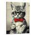 ONETECH Cat and Mouse Dictionary Art- 16x20 Inch Cat Wall Art Poster Print - Unique Gift for Animal Lovers Kitty Kitten and Computer Fans Pet Owners - Cute Funny Cat Wall Decor Home Decoration