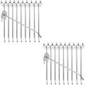 20 Pcs Piercing Hook Heavy Duty Clothes Hanger Metal Utility Hooks Pegboard Rack Stainless Steel Shop