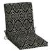 Mainstays 37 L x 19.5 W Black Medallion 1 Piece Rectangle Outdoor Chair Cushion