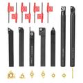 OWSOO Turning Tool Kit 12mm Shank Diameter Shank Diameter Lathe 7pcs 12mm Shank Diameter Lathe Tool Bar Set Steel Lathe Tool Bar 7pcs Tool Set Tool Set 7pcs Xibany OMBX