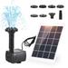 Anself Aibecy Solar Pump Kit Bird Bath Fountain with 3W Solar Panel 7 Nozzles Fish Tank Pond Garden Decoration