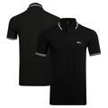 "Polo courbé The Open BOSS Paul - Noir - Homme Taille: M"