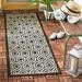 SAFAVIEH Courtyard Collection 2 3 x 6 7 Black/Beige CY6902 Indoor/ Outdoor Waterproof Easy Cleaning Patio Backyard Mudroom Runner Rug